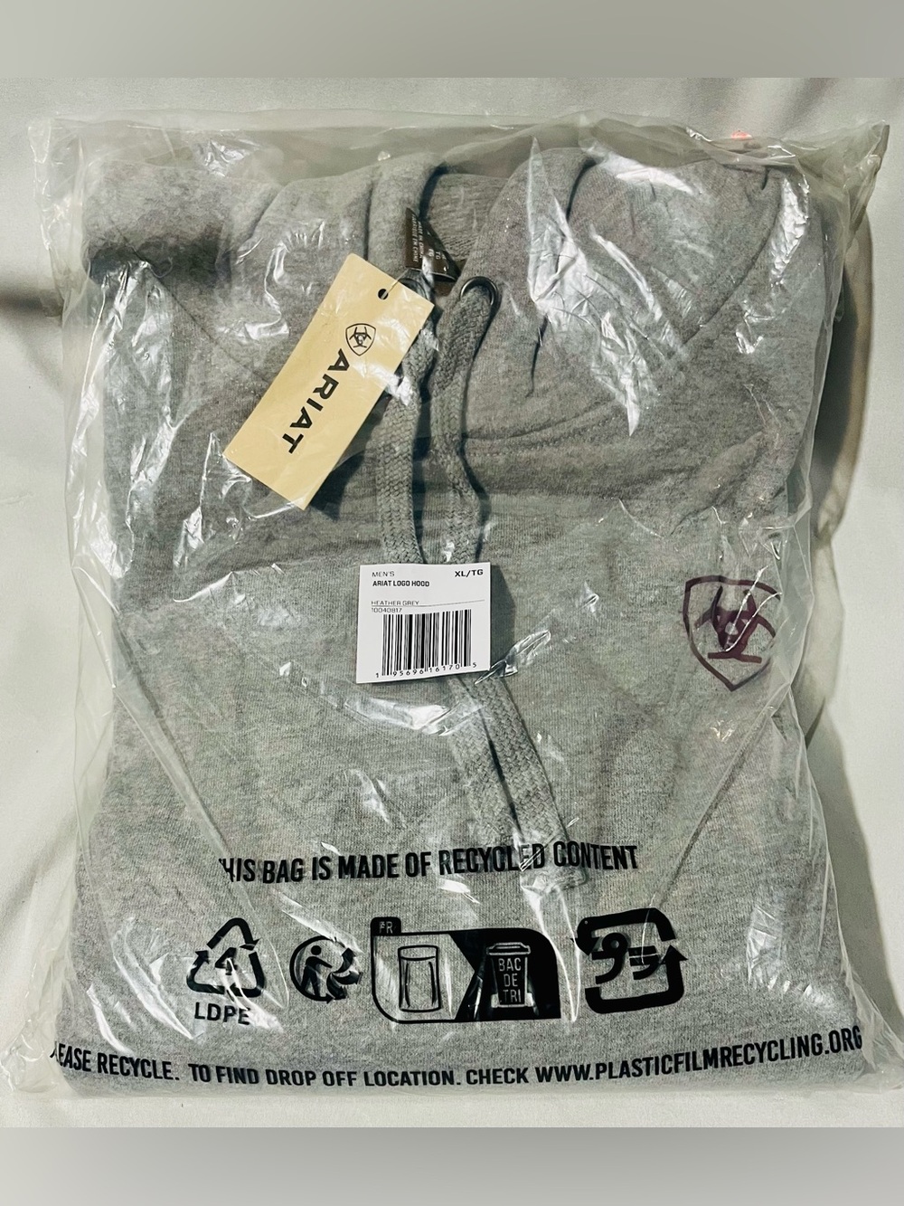 Ariat Men's Gray Hoodie